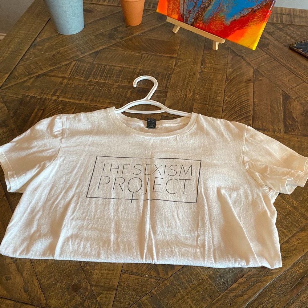 "The Sexism Project" White Short Sleeve Tee